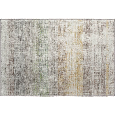 Premium Machine Washable Mayfield AMF2388 Striped Rug