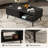 Coffee Table With Storage,Rectangular Wooden Coffee Table With Sliding Door And Solid Wood Legs-1634731594