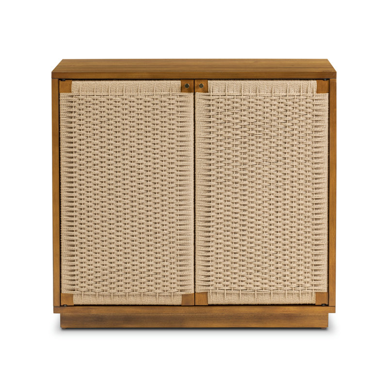 Ella 35" Handwoven Danish Cord Sideboard In Light Brown