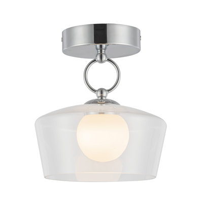 Leota Glass LED Semi Flush Mount