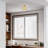 1 Light English Bronze Semi-Flush With Hand Crafted Oatmeal Color Fabric Hardback Shade-31659966