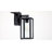 Matte Black Outdoor Wall Lantern Sconce with GFCI Outlet-1223931363