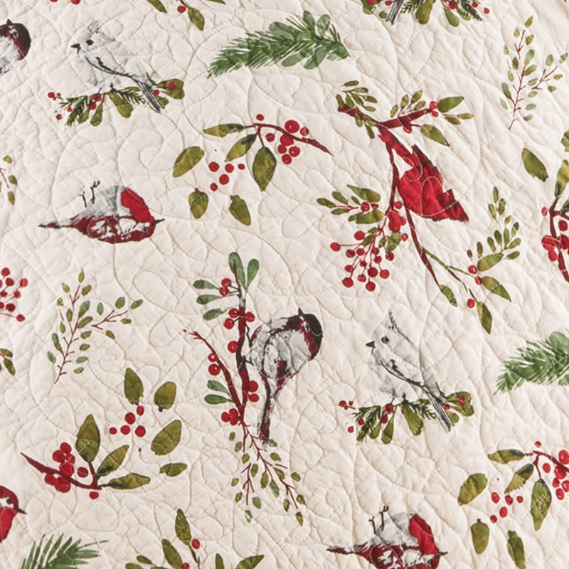 Garden Folly Cotton Reversible Quilt Set, Full/Queen Quilt + 2 Shams