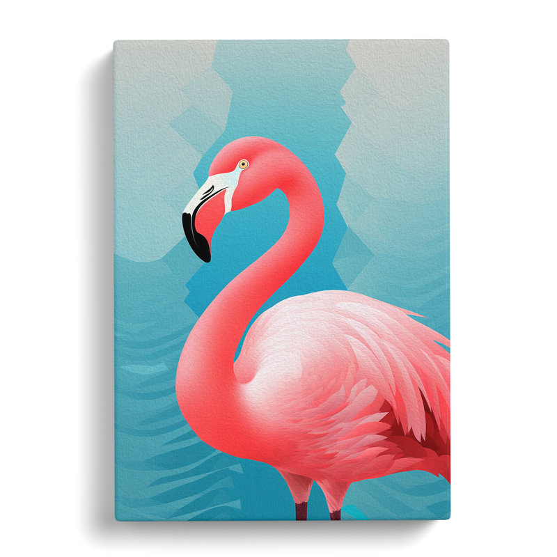 Flamingo Op No.2 - Wrapped Canvas, 76cm H x 50cm W x 3cm D