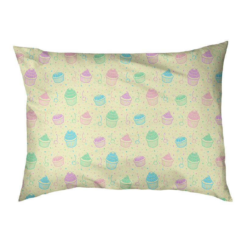 Coussin pour concepteur de chats pour l’extérieur petits gâteaux Byrge, Petit - L 29,5 po x l 19,5 po, Jaune et pastel