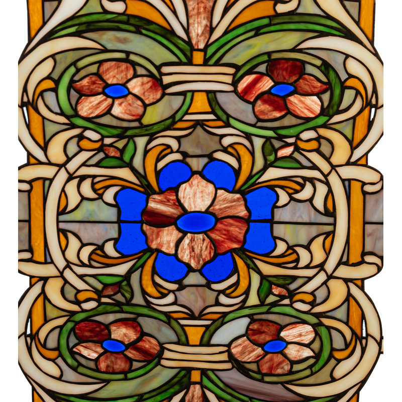 Plants & Flowers Stained Glass Panel