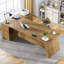 Bureau de direction en L, bureau Lagrge avec tiroirs-436822149