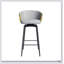 Ensemble de 2 chaises de bar pivotantes modernes de 30 pouces, 2 tabourets hauts rembourrés en velours pour les bars et les restaurants