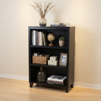3-Tier Open Bookcase, Storage and Display Bookshelf Shelf With Legs for Home Office and Living Room