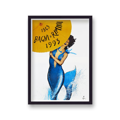 Bagni Di Rimini Vintage Fashion 1 Piece Single Picture Frame Wall Art
