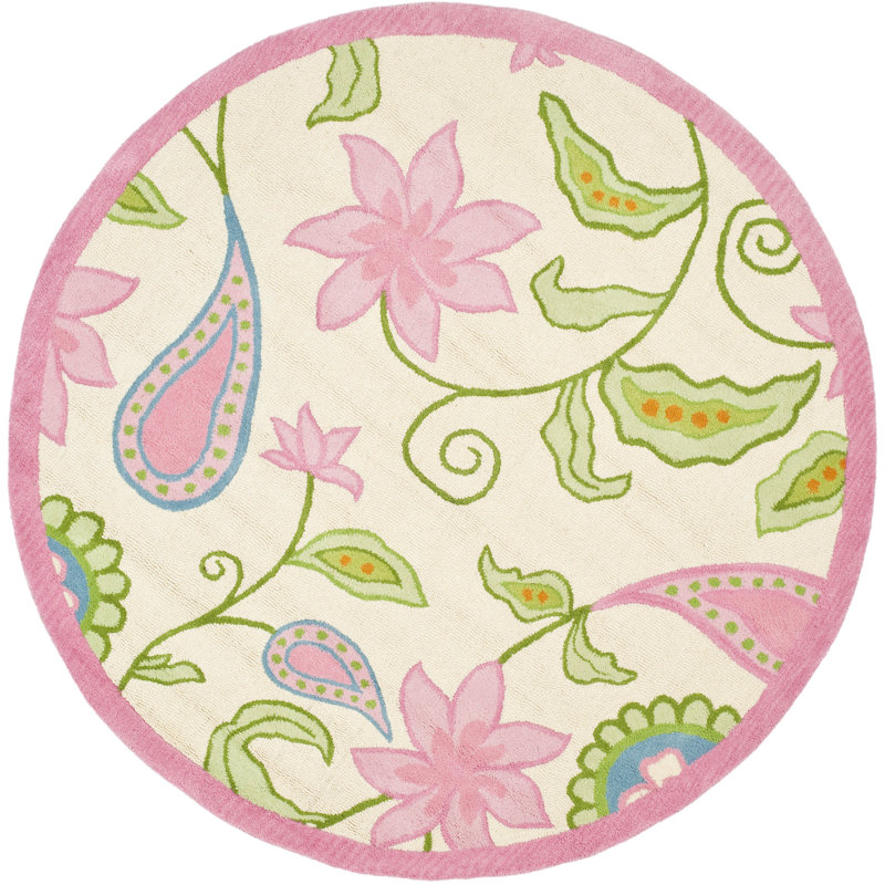 Claro Hand Tufted 80% Wool And 20% Cotton Rug, Round 4'