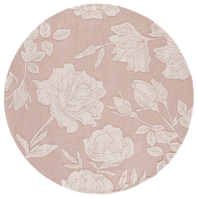 Glamour Hand Tufted Wool; Viscose; Cotton Floral Indoor Rug