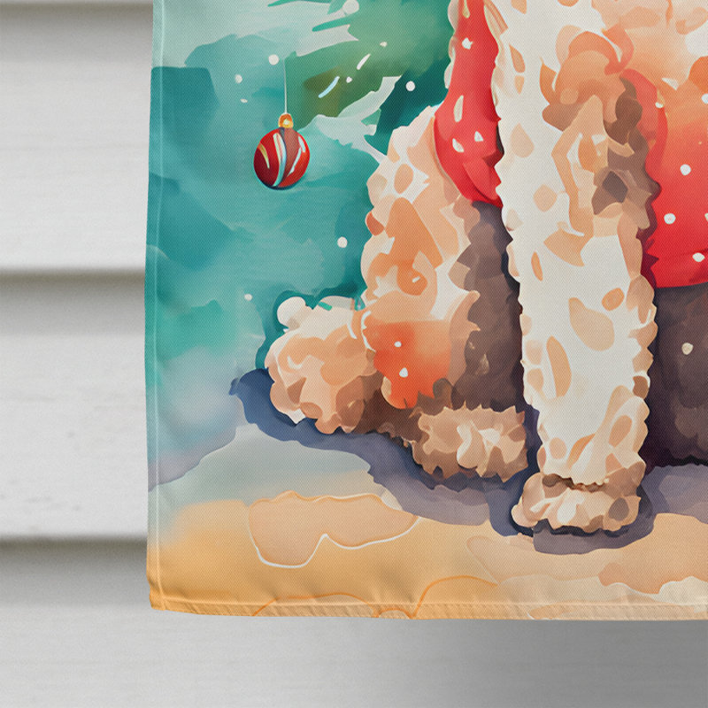 Drapeau de Noël caniche, H 40 po x l 28 po
