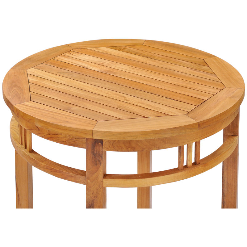Bauman Solid Teak Wood Bar Table, 38 inch, 43" H x 37" L x 37" W