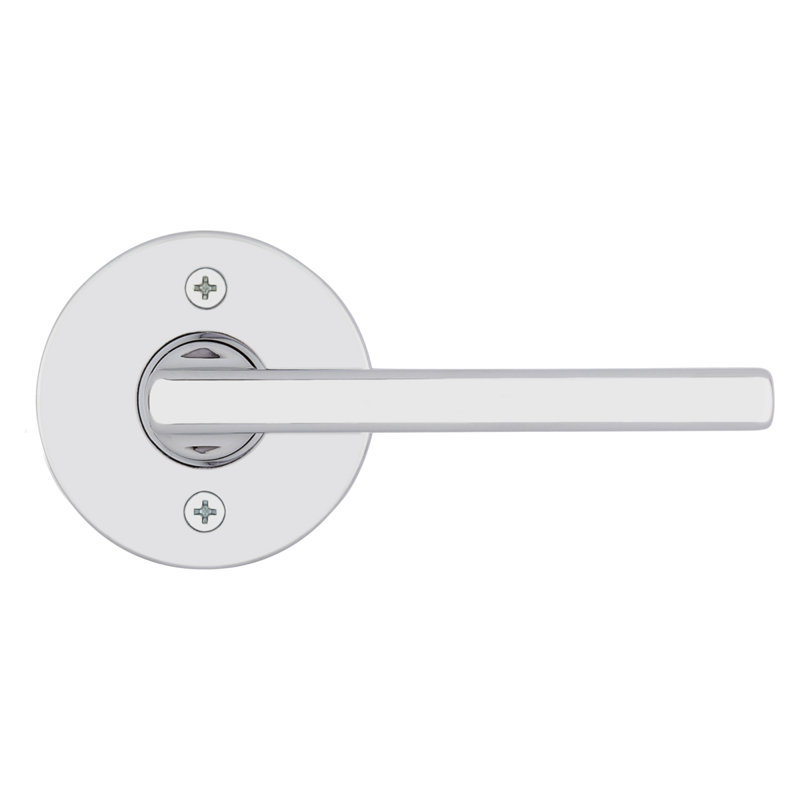 Halifax Keyed Storeroom Lever featuring SmartKey Security, Polished Chrome