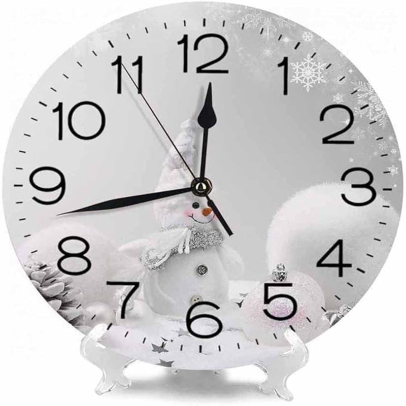 Horloge murale Numland-Cute Snowman Home