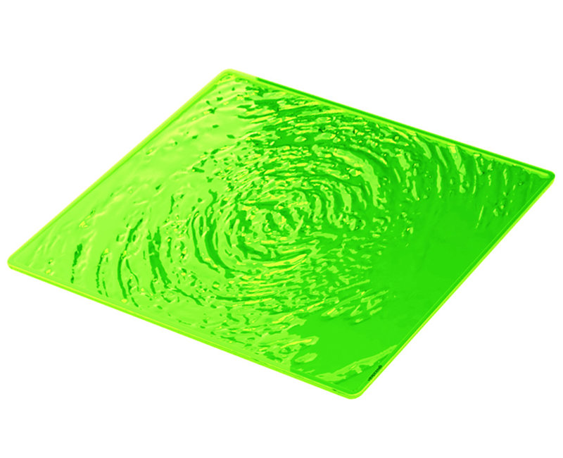 Acrylic Square 6 Piece Coaster Set, Green