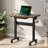 35''W×20''D Standing Desk with Drawer for Walking Pad, Adjustable Pneumatic Rolling Desk, Wireless Moveable Height-Adjustable Desk, Mobile Stand Up Table, Wheels Lockable, No Power Needed, for Home Office, Computer Workstation-640150015
