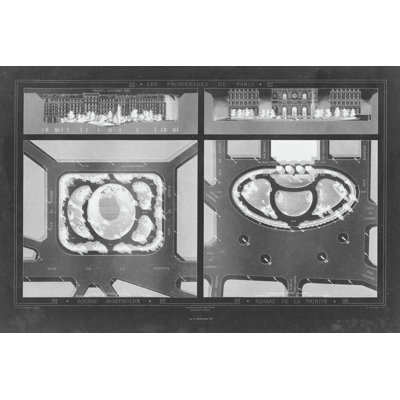 French Garden Blueprint V - Graphic Art
