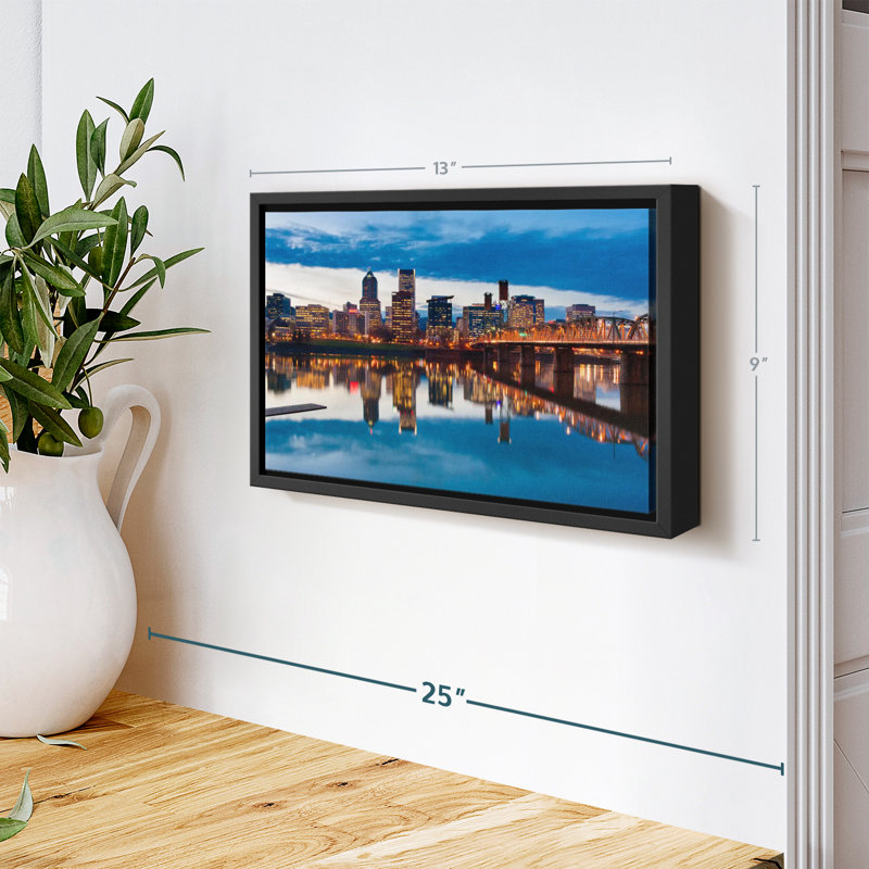 «Willamette River In Portland», reproduction sur toile, H 9 po x l 13 po