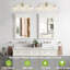 Luminaire de salle de bain à intensité variable avec abat-jour en verre soufflé à la main Karlei-367042661-362423860-362368881