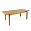 Table de salle à manger en bois avec coussins, 6 chaises et 1 table en bois, pour l'extérieur, près de la piscine
