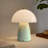 11" Modern Green Mushroom Cordless Rechargeable Ceramic Table Lamp with Touch Control 3-Level Dimming Type-C Charging for Bedroom Living Room Study and Outdoor-112392723