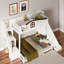 Lit superposé avec escalier de rangement, tablette, glissade et garde-robe-281361473