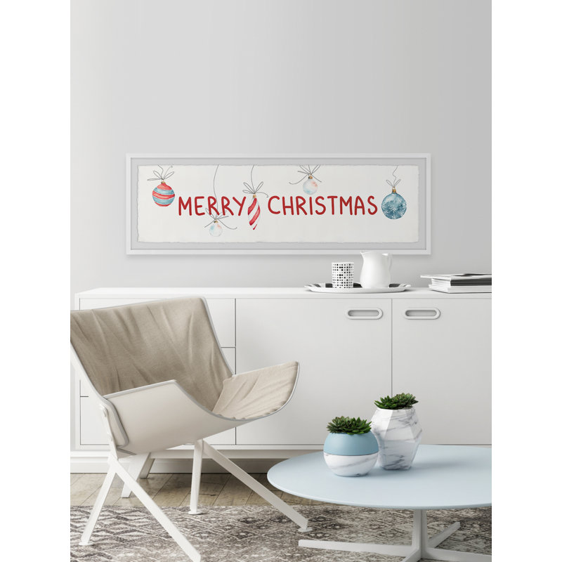 Wish You A Merry Christmas - Single Picture Frame Panoramic Print, 38cm H x 114cm W x 3.81cm D