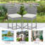 Tabourets de bar en osier de patio-378636424