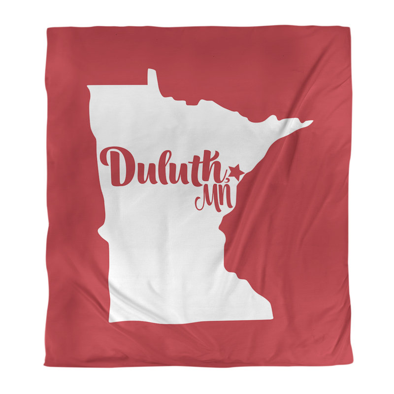 Ensemble de housse de couette duluth, Housse de couette pour lit simple, Rouge, Microfibre