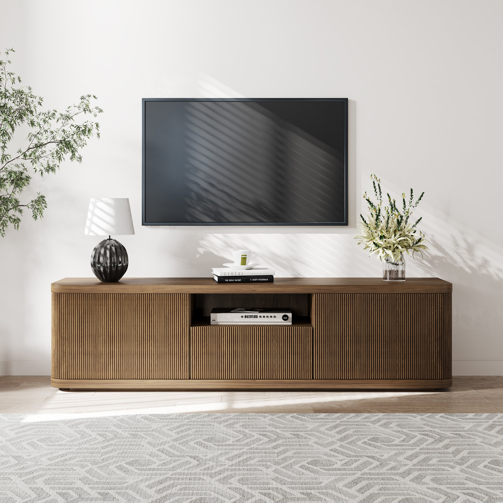 79" Walnut TV Stand