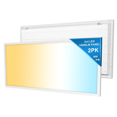 2x4 LED Flat Panel Light, UGR is less than 19 Anti-Glare, 3000-5000K, 50/60/70/90W Selectable, Up to 10000LM, 120-277V, 0-10V Dimmable LED Drop Ceiling Light Fixture for Office, UL&ETL Listed