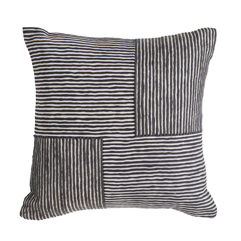 Cushion Cover, Black Striped