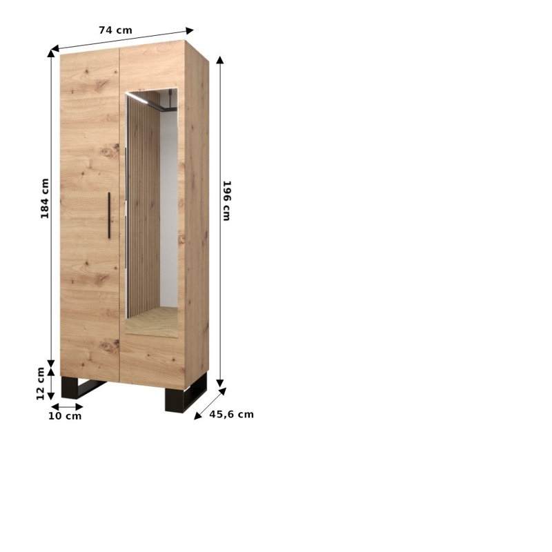 Antal 2 Door Manufactured Wood Wardrobe