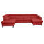 Raedynn Faux Leather Large Corner Sofa with Sleeping Function and Storage Box with Adjustable Headrests -354502944-354502948