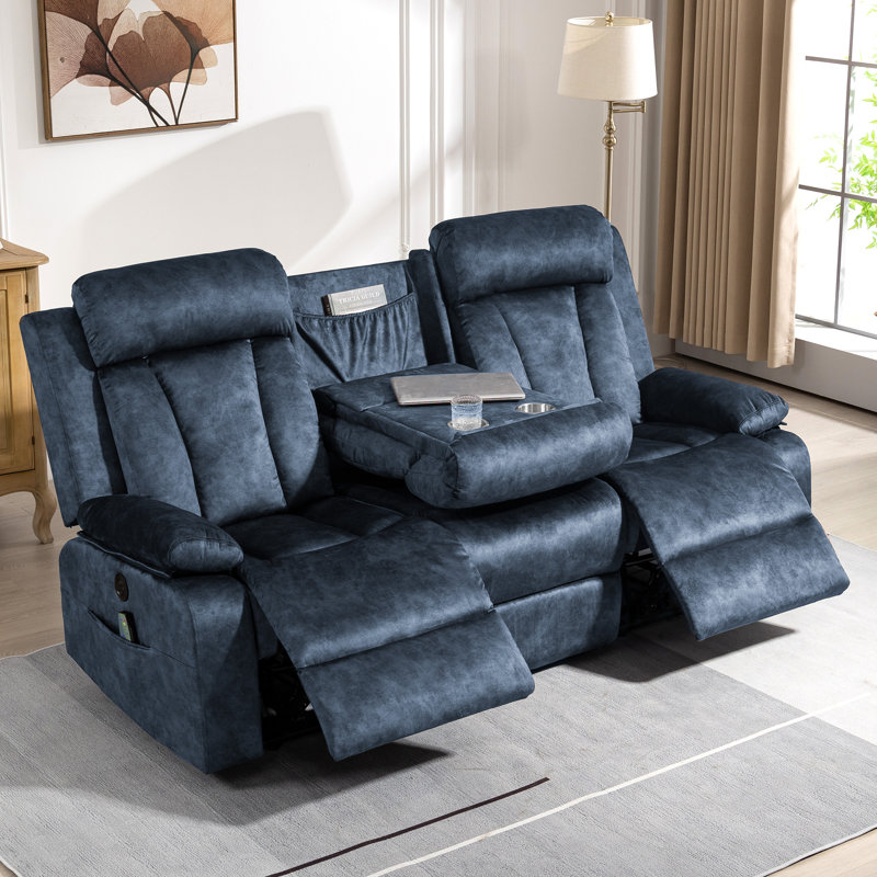 Canapé inclinable électrique Gerrilyn, Bleu