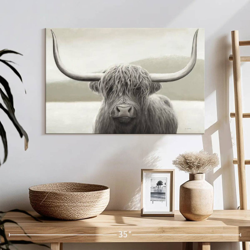 Brampt Highland Cow Neutral I, 16" H x 24" W