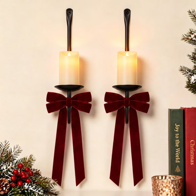 30 cm H Tabletop Wall Sconce Holder with Candle Included