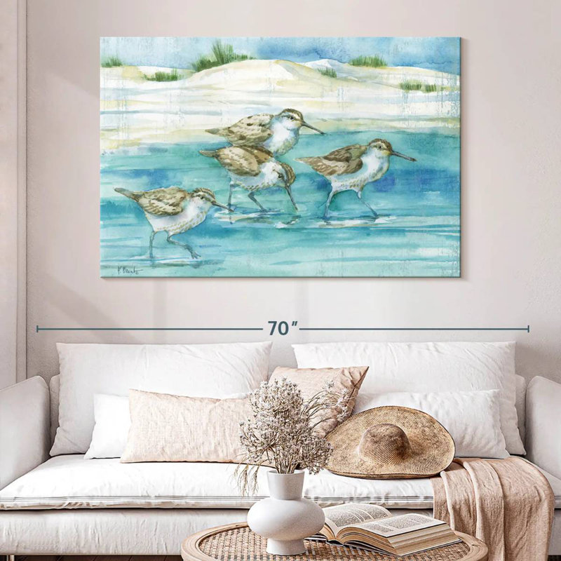 Sandy Sandpipers I, 34" H x 51" W