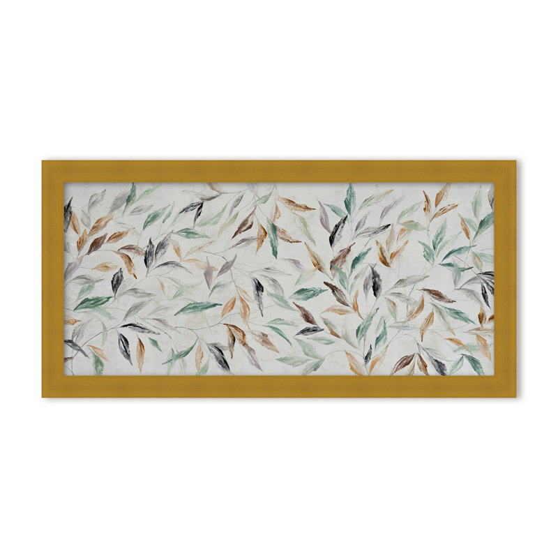 Nature Inspired "Kaleidoscope Fall" Canvas Wall Art By , 12" H x 24" W, Framed Canvas, Brown