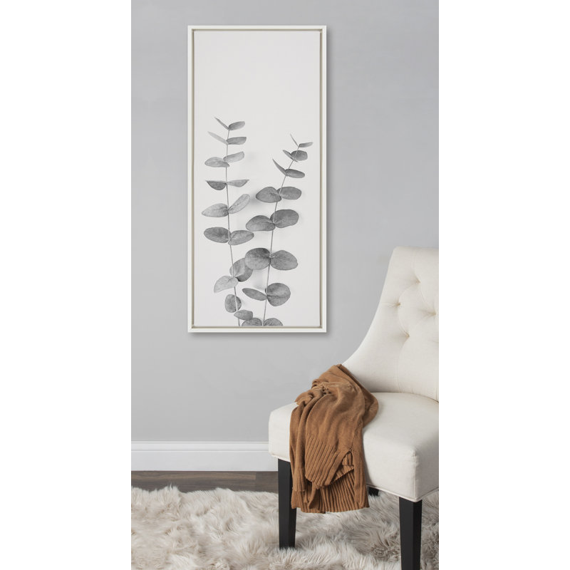 «Eucalyptus Botanical II» par The Creative Bunch Studio, reproduction d'art sur toile encadrée, Cadre blanc