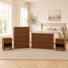 Ensemble de chambre à coucher 4 pièces, commode 6 tiroirs, commode 5 tiroirs et 2 tables de chevet