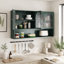 Armoire de rangement murale à quatre portes en verre avec installation facile et peu encombrante-1186326015