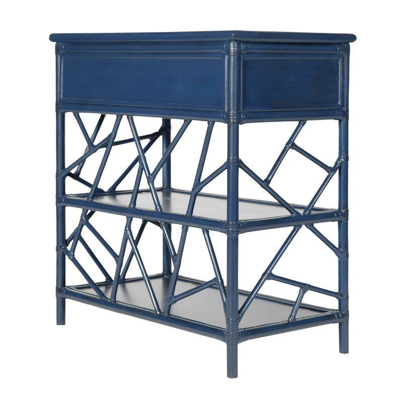 End Table with Storage, Navy