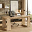 Bureau 86,6 "pour 2 personnes, chêne naturel