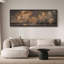 "Golden Fireworks Over Over Water Antique Retro Artwork"-111665611-111665612