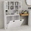 Armoire à linge blanche avec tablettes réglables et deux compartiments pratiques-1211989694-1211989682