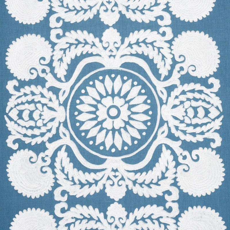 Tissu de broderie Castanet, Chambray