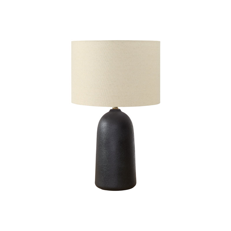 Lighting, 27"h, Table Lamp, Ceramic, Beige Shade, Contemporary, Modern, Black